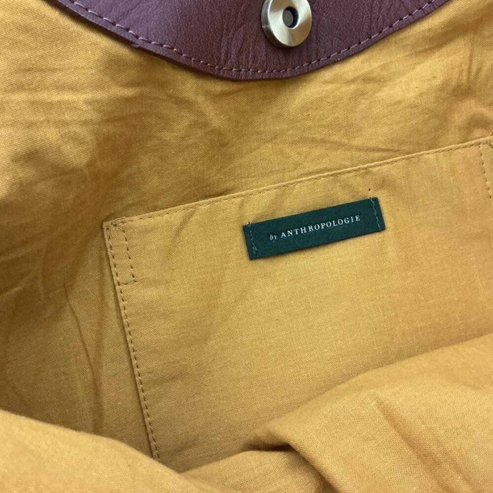 Anthropologie Aimee Gold Yellow Floral Embroidered Beaded Tote Bag NWOT - Picture 6 of 8